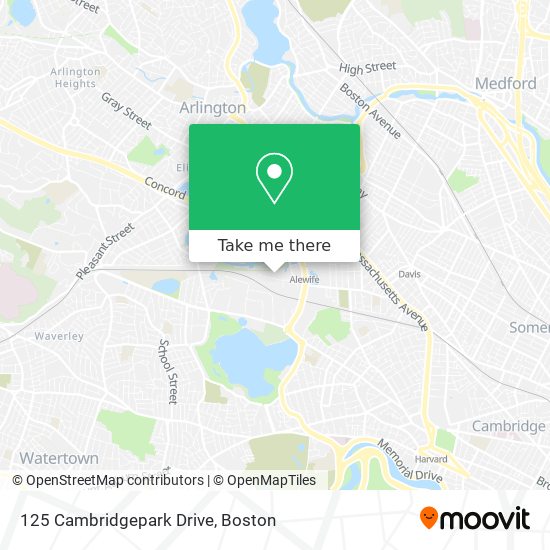125 Cambridgepark Drive map