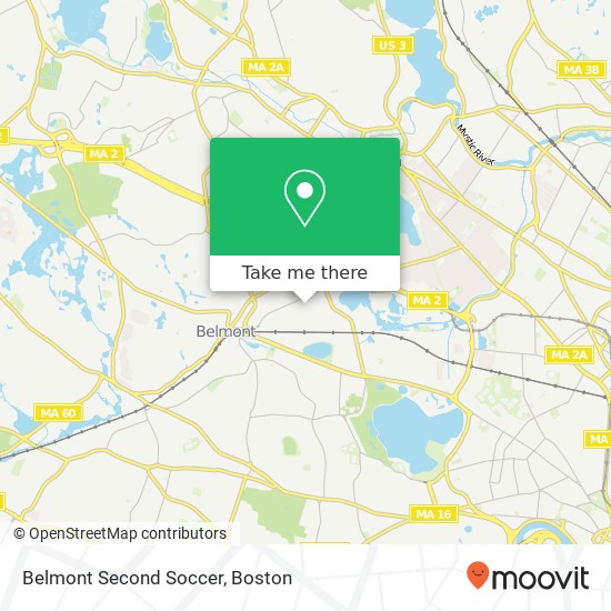 Belmont Second Soccer map