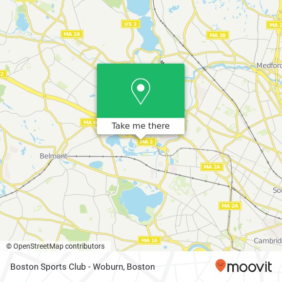 Boston Sports Club - Woburn map