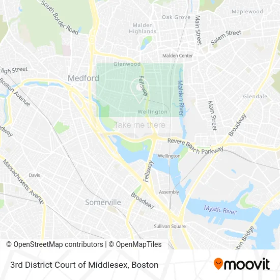 3rd District Court of Middlesex map
