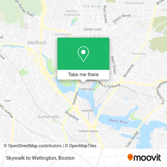 Skywalk to Wellington map