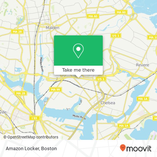 Mapa de Amazon Locker