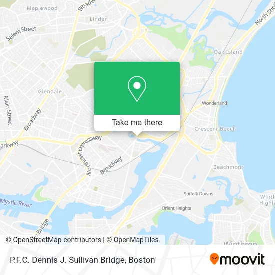 P.F.C. Dennis J. Sullivan Bridge map