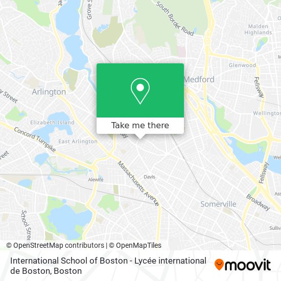 Mapa de International School of Boston - Lycée international de Boston