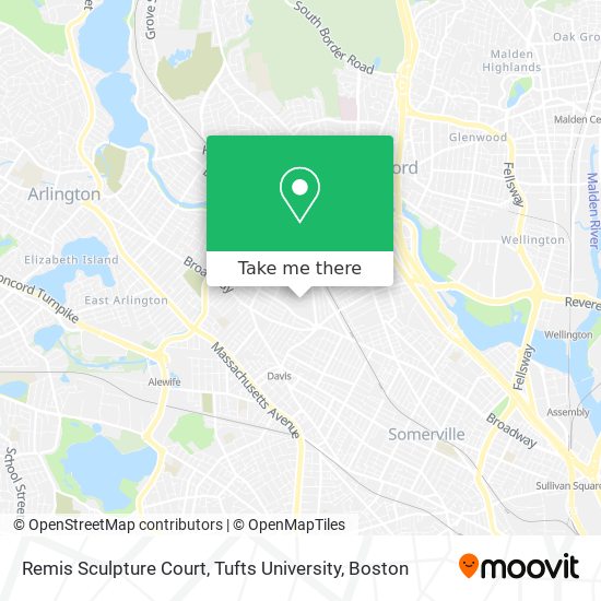 Remis Sculpture Court, Tufts University map