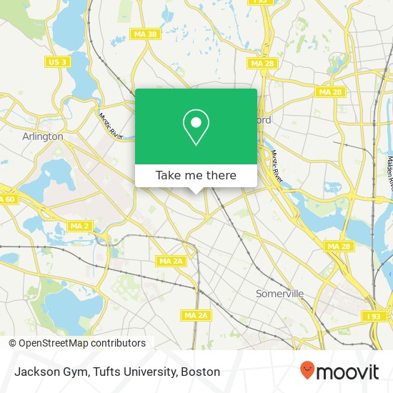 Mapa de Jackson Gym, Tufts University