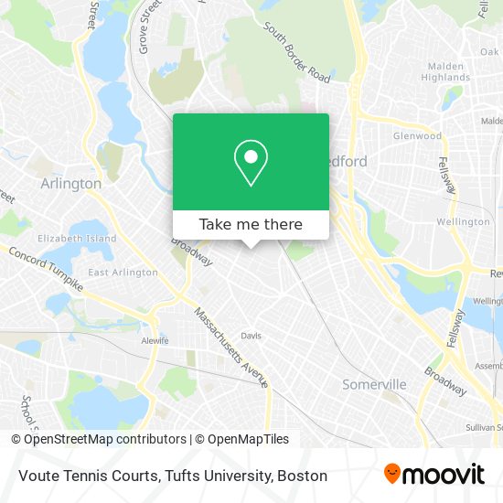 Voute Tennis Courts, Tufts University map