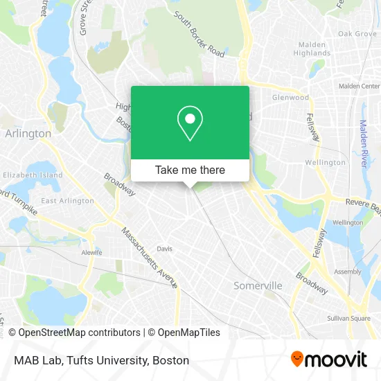 MAB Lab, Tufts University map