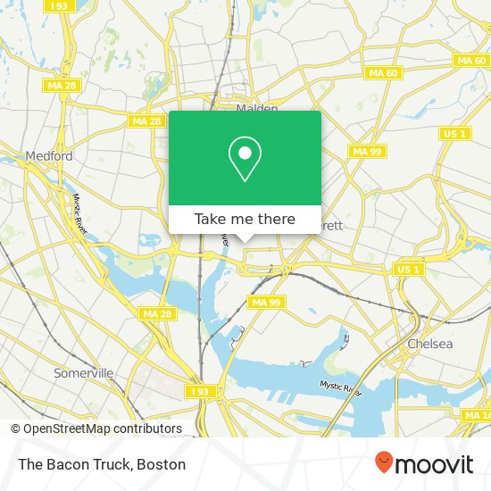 The Bacon Truck map