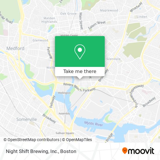 Night Shift Brewing, Inc. map