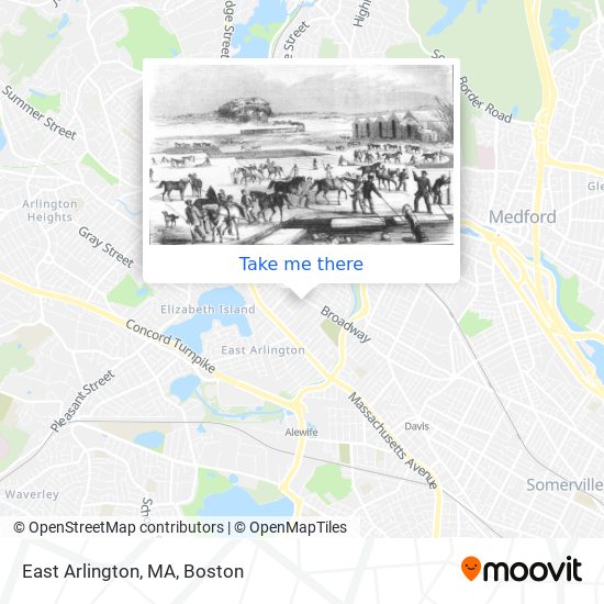 Mapa de East Arlington, MA