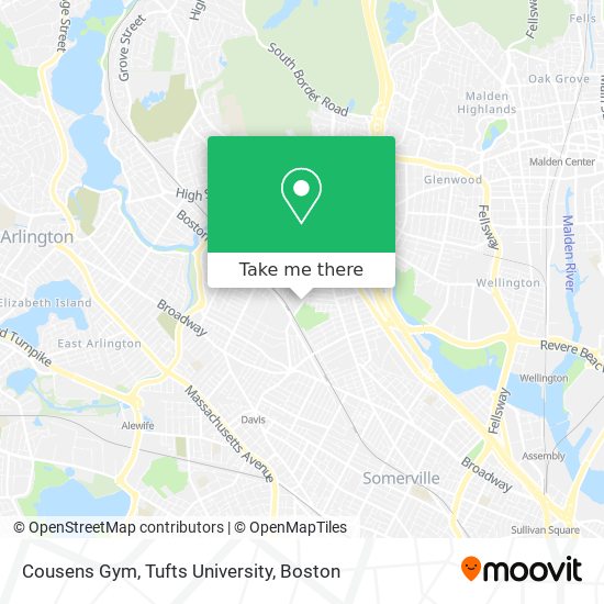 Cousens Gym, Tufts University map