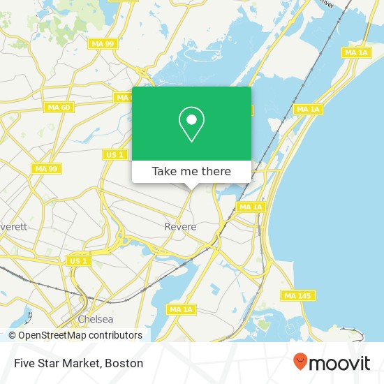 Mapa de Five Star Market