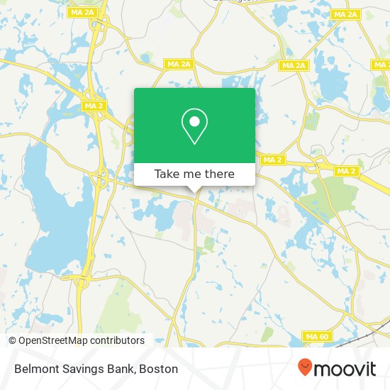 Belmont Savings Bank map