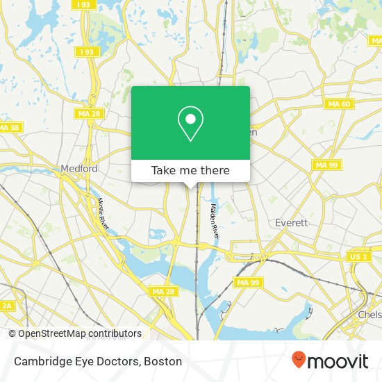 Cambridge Eye Doctors map