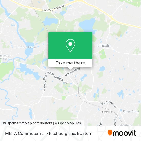 Mapa de MBTA Commuter rail - Fitchburg line