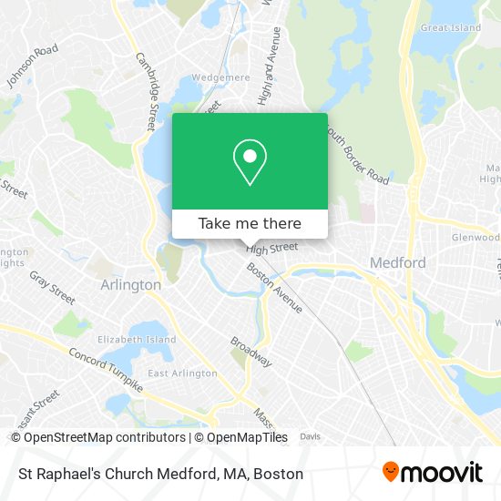 St Raphael's Church Medford, MA map