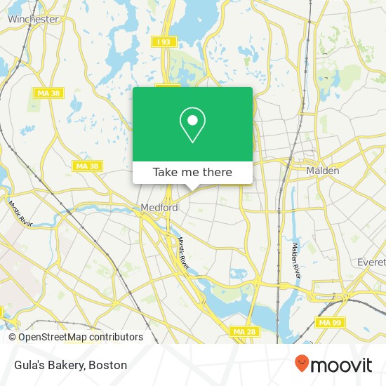 Gula's Bakery map