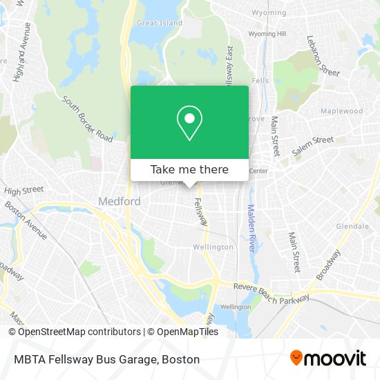 MBTA Fellsway Bus Garage map