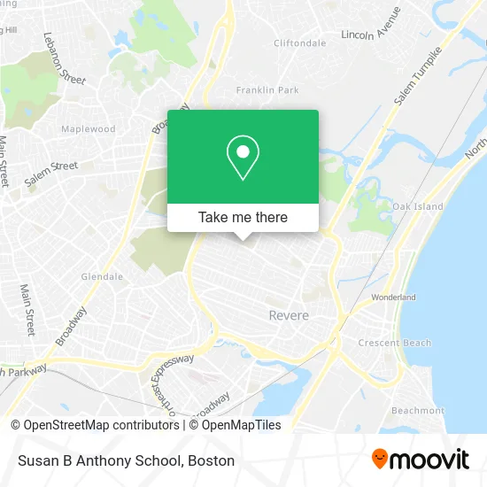 Susan B Anthony School map