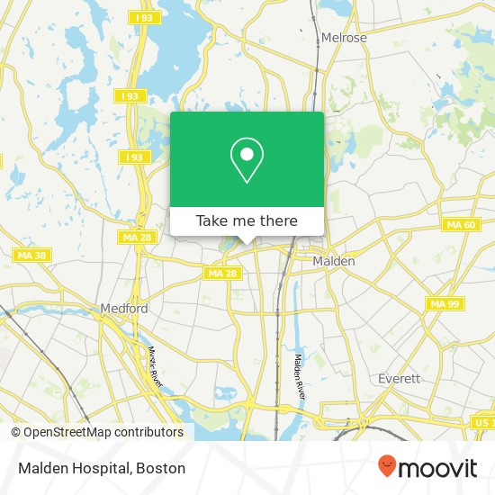 Malden Hospital map