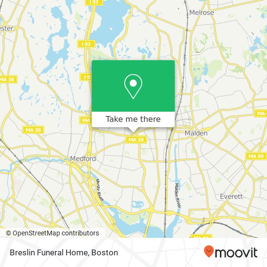 Breslin Funeral Home map