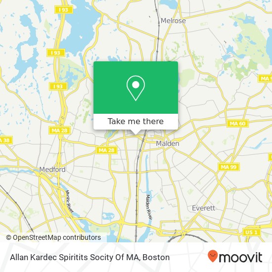 Allan Kardec Spiritits Socity Of MA map