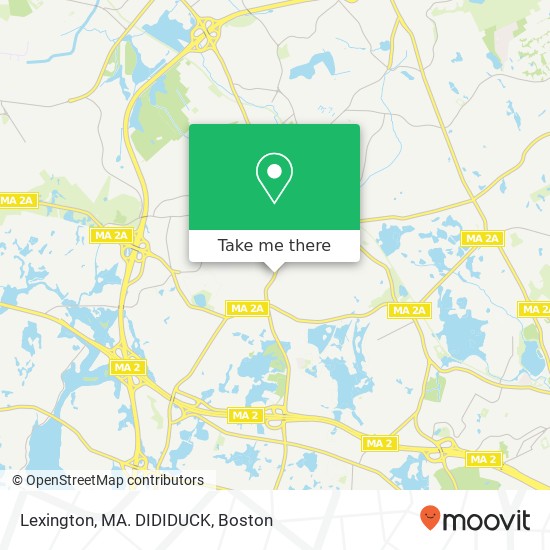 Mapa de Lexington,  MA.  DIDIDUCK
