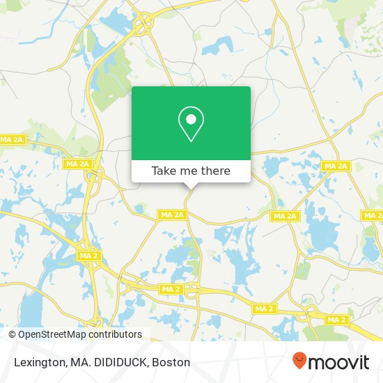 Lexington,  MA.  DIDIDUCK map