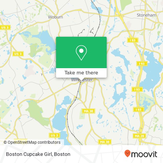 Mapa de Boston Cupcake Girl