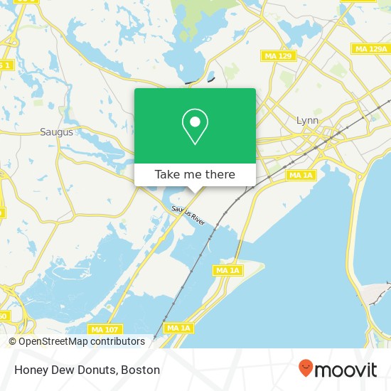 Honey Dew Donuts map