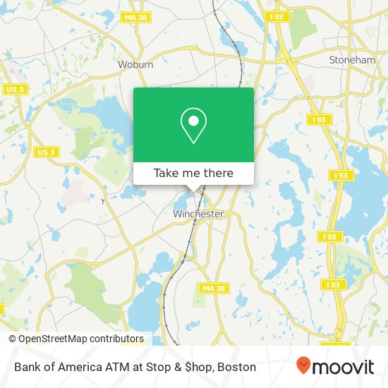 Bank of America ATM at Stop & $hop map