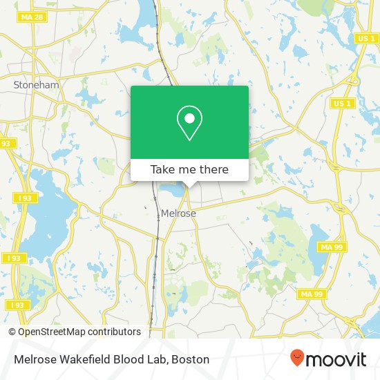 Mapa de Melrose Wakefield Blood Lab
