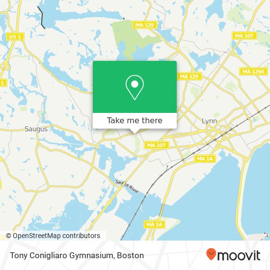Tony Conigliaro Gymnasium map