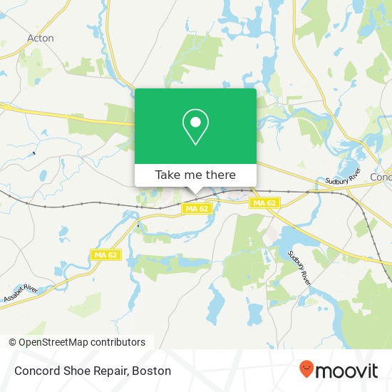 Mapa de Concord Shoe Repair