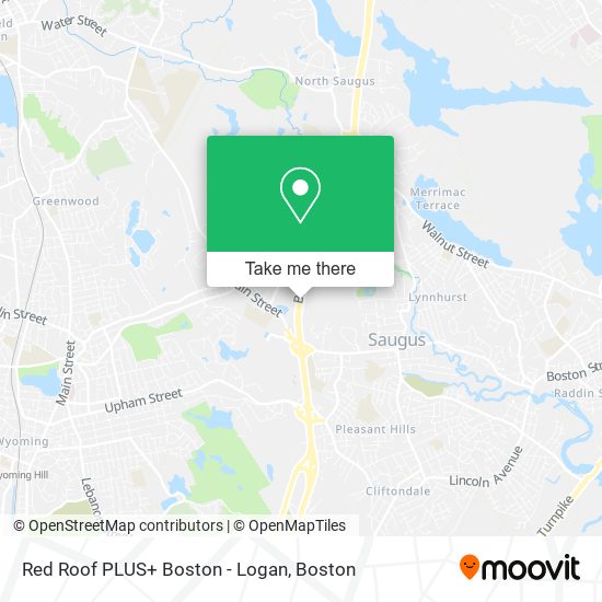 Mapa de Red Roof PLUS+ Boston - Logan