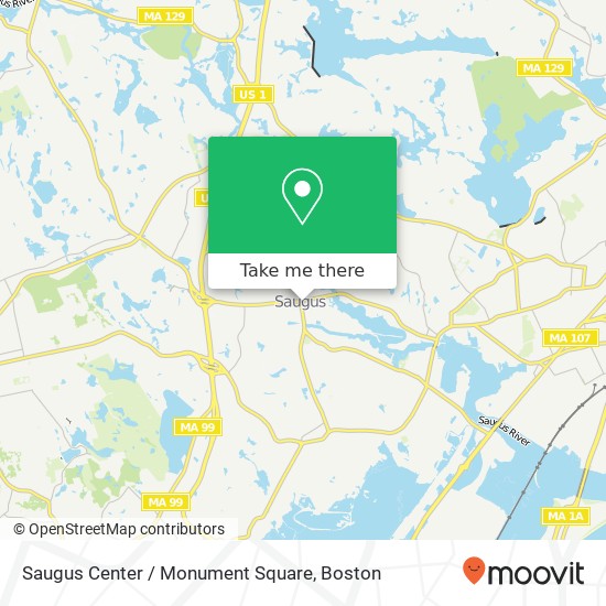 Saugus Center / Monument Square map