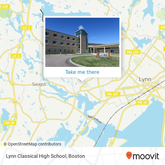 Lynn Classical High School map