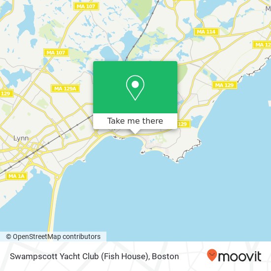 Mapa de Swampscott Yacht Club (Fish House)