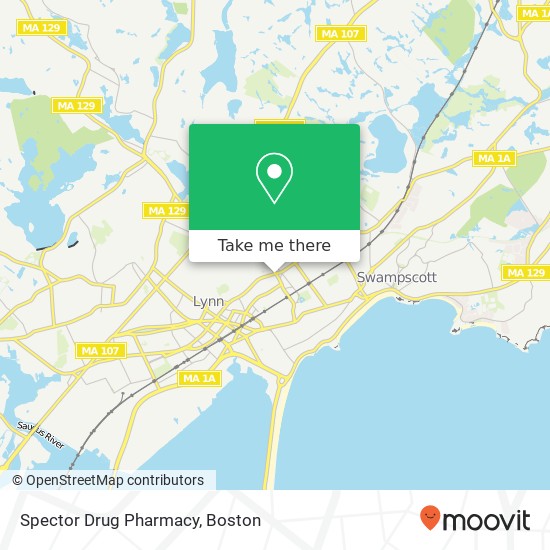 Mapa de Spector Drug Pharmacy