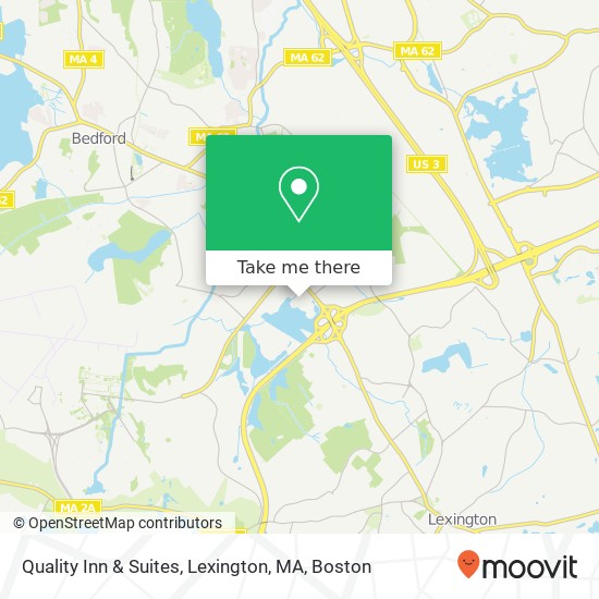 Mapa de Quality Inn & Suites, Lexington, MA