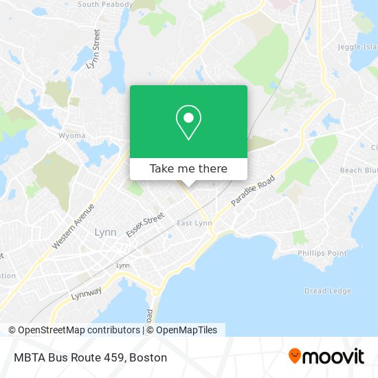 Mapa de MBTA Bus Route 459