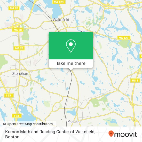 Mapa de Kumon Math and Reading Center of Wakefield