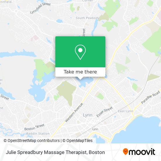 Julie Spreadbury Massage Therapist map