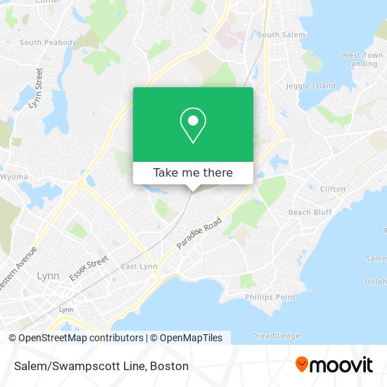 Salem/Swampscott Line map