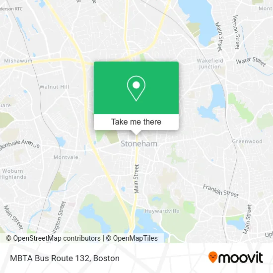 Mapa de MBTA Bus Route 132