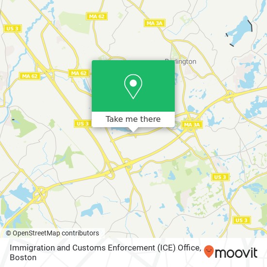 Immigration and Customs Enforcement (ICE) Office map
