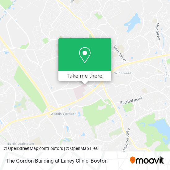 Mapa de The Gordon Building at Lahey Clinic