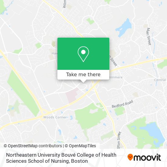 Mapa de Northeastern University Bouvé College of Health Sciences School of Nursing