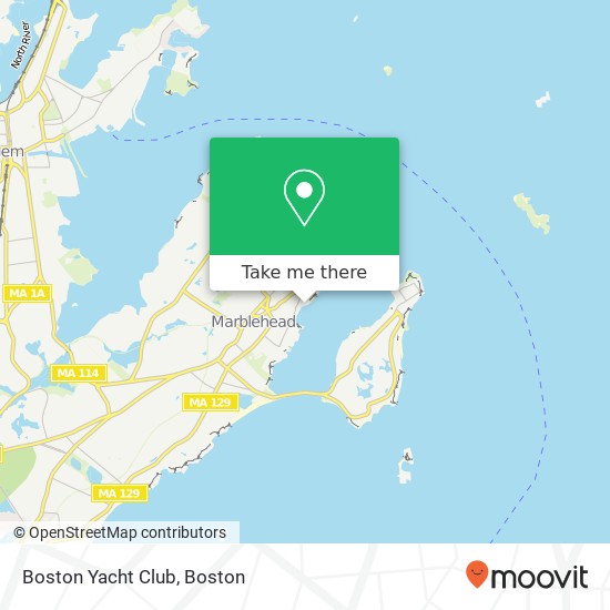 Boston Yacht Club map